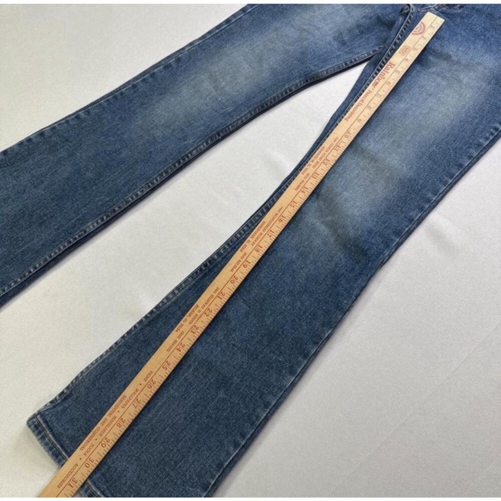 Bebe Jeans Size 28 Made in USA Low Rise Flare Bootcut Denim Y2K - Picture 2 of 7